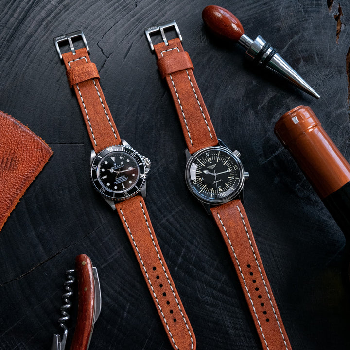 New line-up of rubber backed leather straps! - Two Stitch Straps