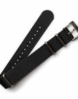 Black Nylon Military Watch Strap - Two Stitch Straps