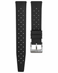 Black Tropical Rubber Strap - Two Stitch Straps