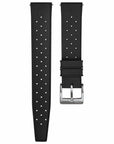 Black Tropical Rubber Strap - Two Stitch Straps