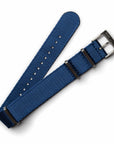 Blue Nylon Military Watch Strap - Two Stitch Straps