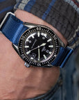 Blue Nylon Military Watch Strap - Two Stitch Straps