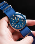 Blue Nylon NATO Watch Strap - Two Stitch Straps