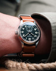 Caramel Leather Military Watch Strap - Two Stitch Straps