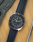 Corfam Style Racing Navy Blue Leather Watch Strap
