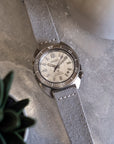 Cross-Stitch Light Grey Reversed Leather Watch Strap - Two Stitch Straps