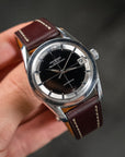 Full-Stitch Burgundy Shell Cordovan Leather Watch Strap - Two Stitch Straps