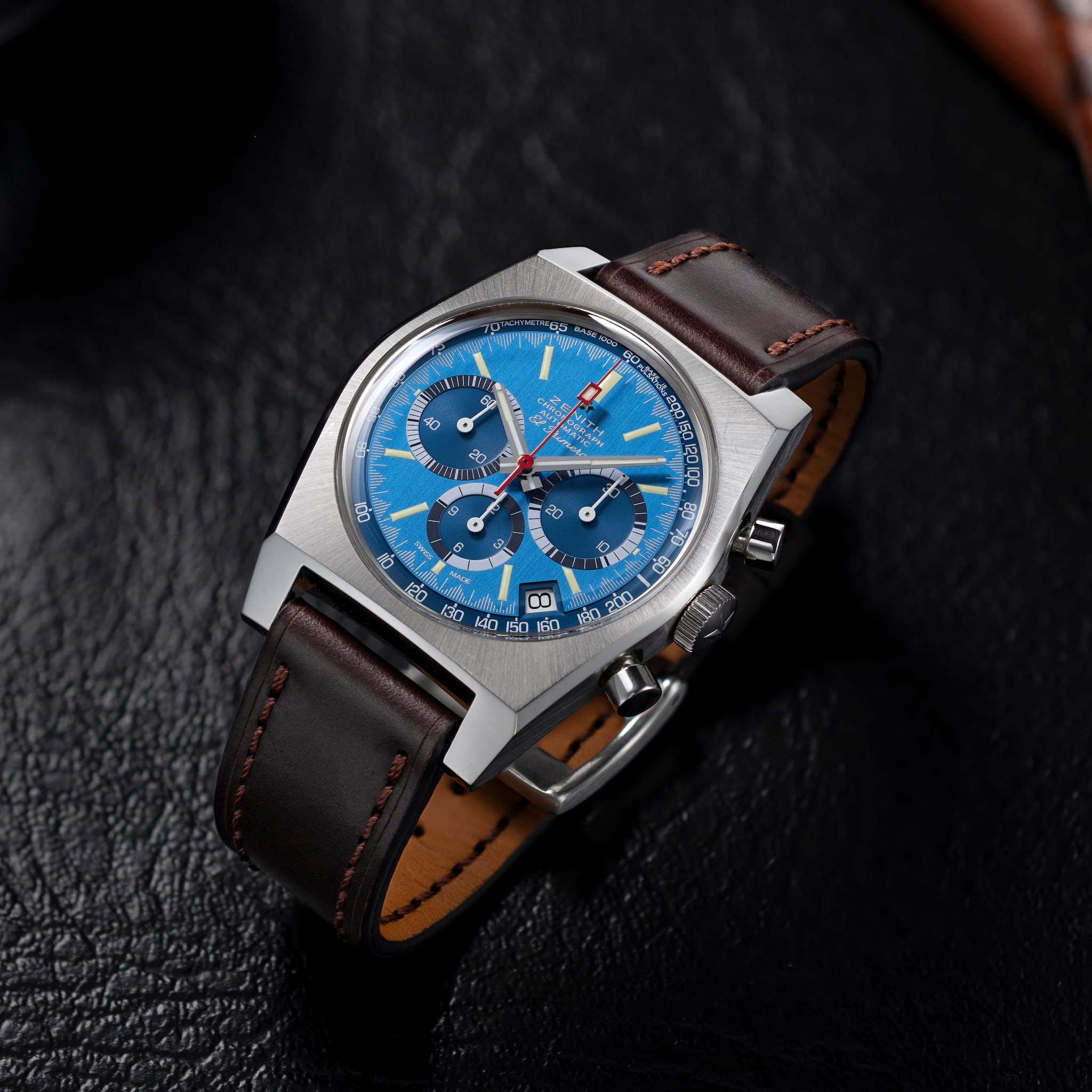 Full-Stitch Dark Brown Shell Cordovan Leather Watch Strap