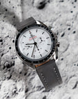 Full-Stitch Elephant Grey Leather Watch Strap - Two Stitch Straps