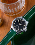 Full-Stitch Emerald Green Shell Cordovan Leather Watch Strap - Two Stitch Straps