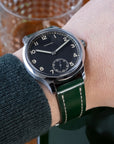Full-Stitch Emerald Green Shell Cordovan Leather Watch Strap - Two Stitch Straps