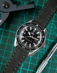 Full-Stitch Loden Distressed Watch Strap - Two Stitch Straps