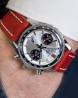 Full-Stitch Neon Red Watch Strap - Two Stitch Straps