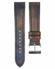 Full-Stitch Ocean Marbled Shell Cordovan Leather Watch Strap - Two Stitch Straps