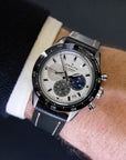 Full-Stitch Petrol Blue Shell Cordovan Leather Watch Strap - Two Stitch Straps