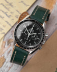 Full-Stitch Pine Green Leather Watch Strap - Two Stitch Straps