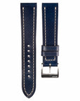 Full-Stitch Sapphire Blue Shell Cordovan Leather Watch Strap - Two Stitch Straps