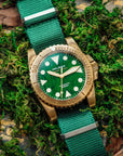 Green Nylon Military Watch Strap - Two Stitch Straps