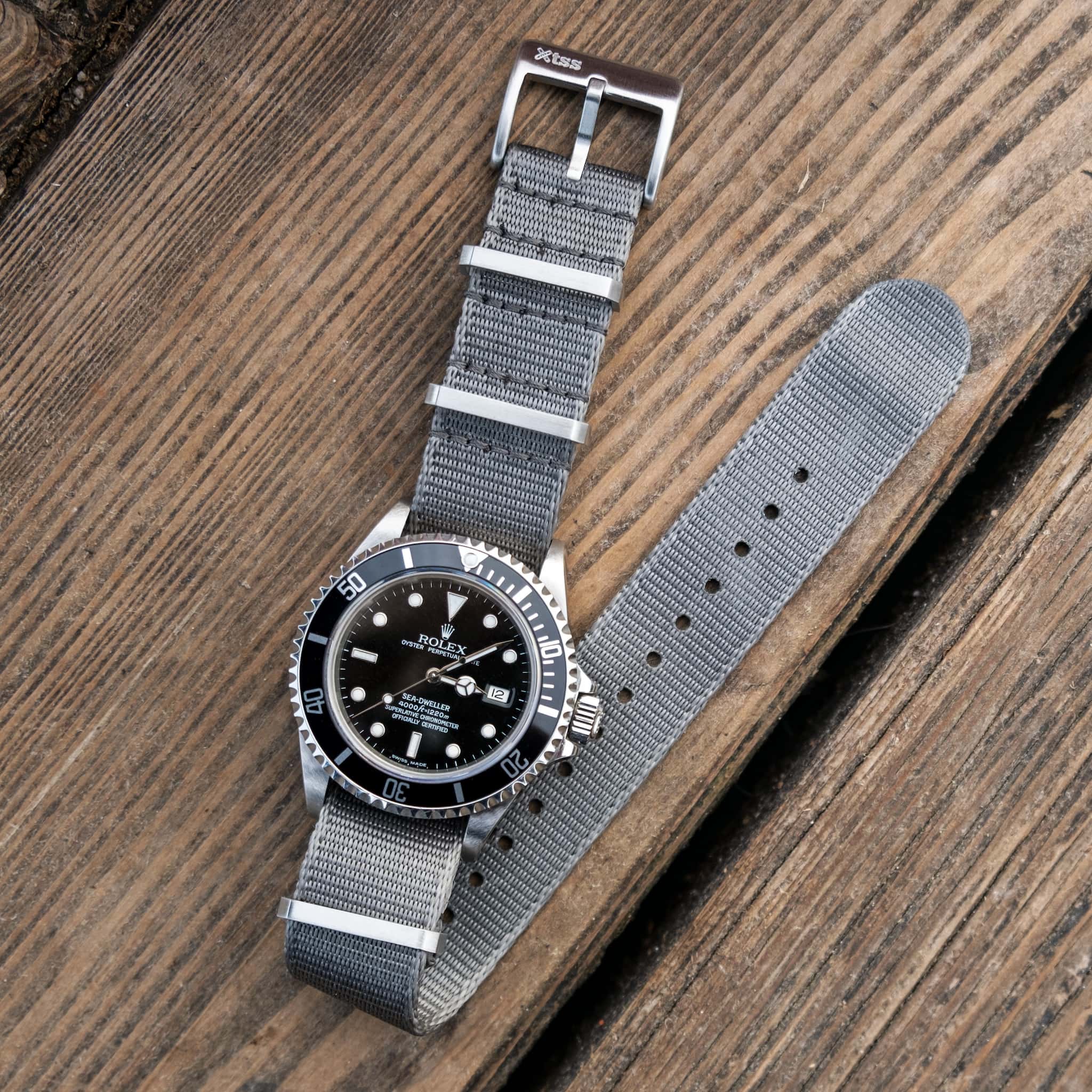 Grey Nylon Military Watch Strap