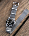 Grey Nylon Military Watch Strap - Two Stitch Straps