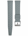 Grey Tropical Rubber Strap - Two Stitch Straps