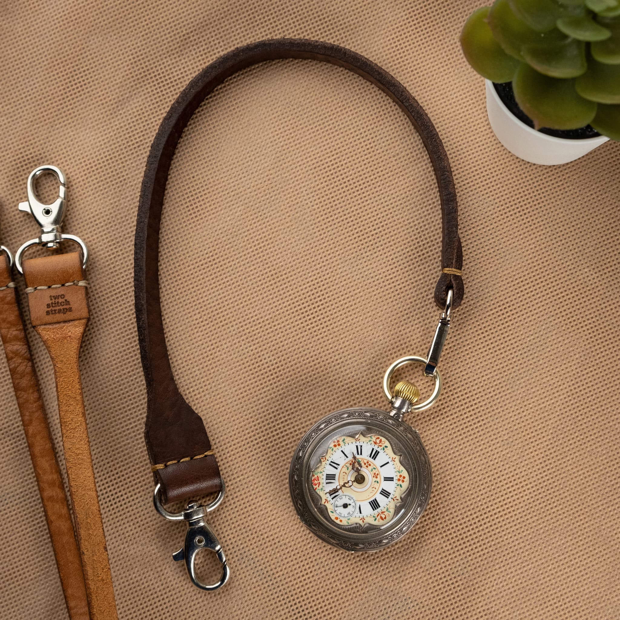 Pocket Watch Leather Strap