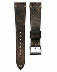 Two-Stitch Rustic Black Leather Watch Strap - Two Stitch Straps