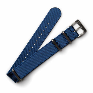 Blue Nylon NATO Watch Strap - Two Stitch Straps