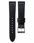 Cross-Stitch Black Leather Watch Strap - Two Stitch Straps