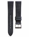 Cross-Stitch Coal Leather Watch Strap - Two Stitch Straps