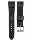 Cross-Stitch Coal Leather Watch Strap - Two Stitch Straps