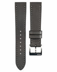 Full-Stitch Elephant Grey Leather Watch Strap - Two Stitch Straps