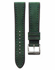 Full-Stitch Forest Green Leather Watch Strap - Two Stitch Straps