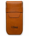 Single Watch Honey Leather Pouch - Two Stitch Straps