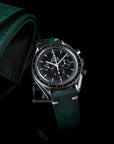 Two-Stitch Forest Green Leather Watch Strap - Two Stitch Straps