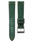 Two-Stitch Green Reversed Leather Watch Strap - Two Stitch Straps