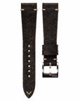 Two-Stitch Vintage Black Leather Watch Strap - Two Stitch Straps