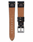 Two-Stitch Vintage Black Leather Watch Strap - Two Stitch Straps