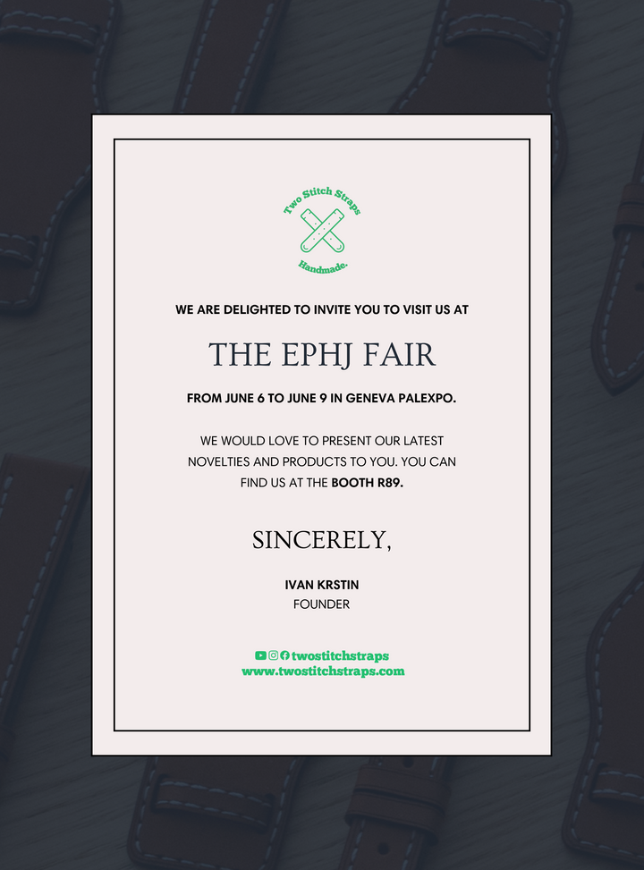 Visit Two Stitch Straps At The EPHJ Fair! - Two Stitch Straps