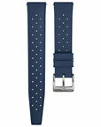 Blue Tropical Rubber Strap - Two Stitch Straps