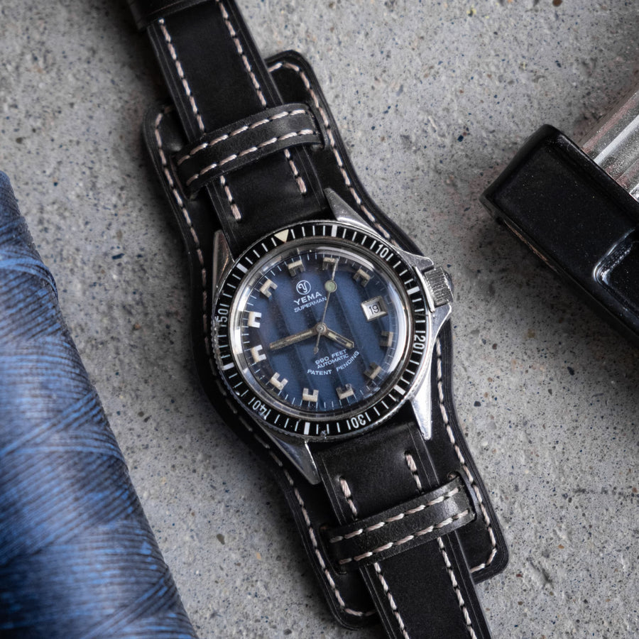 Bund Customizable Leather Watch Strap - Two Stitch Straps