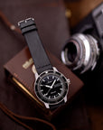 Cross-Stitch Coal Leather Watch Strap - Two Stitch Straps