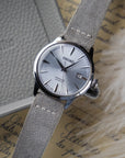 Cross-Stitch Light Grey Reversed Leather Watch Strap - Two Stitch Straps