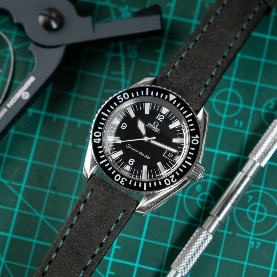 Full-Stitch Loden Distressed Watch Strap
