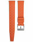 Orange Tropical Rubber Strap - Two Stitch Straps