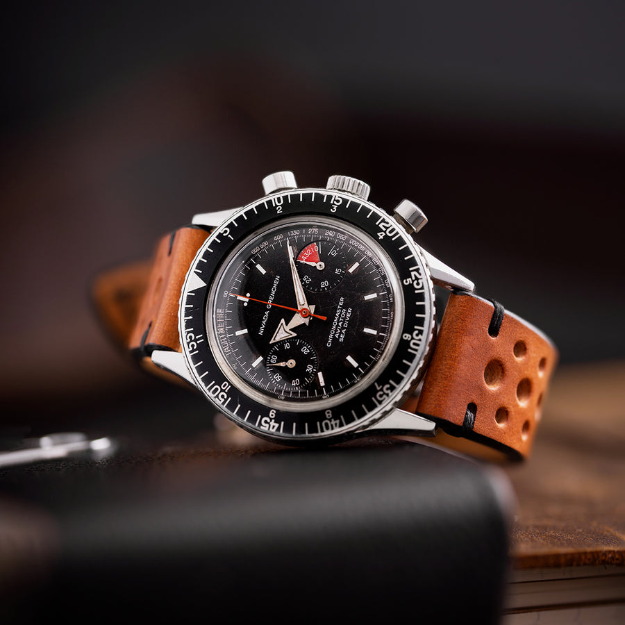 Two-Stitch Racing Honey Leather Watch Strap - Two Stitch Straps