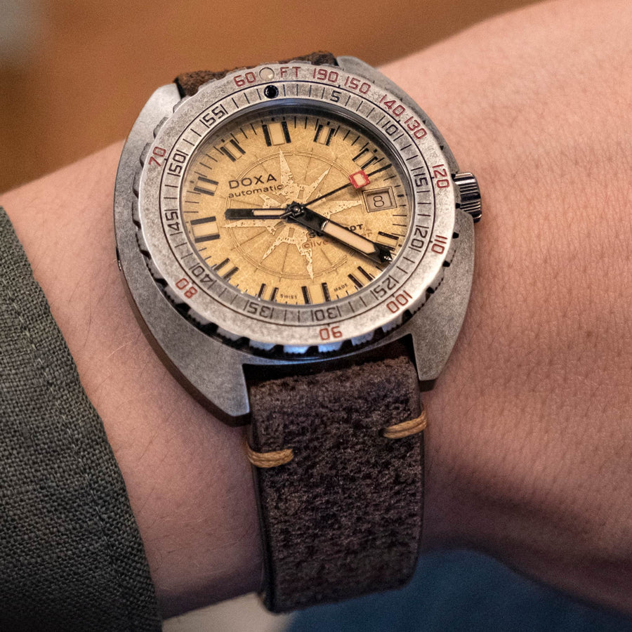Two-Stitch Vintage Buffalo Leather Watch Strap