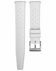 White Tropical Rubber Strap - Two Stitch Straps
