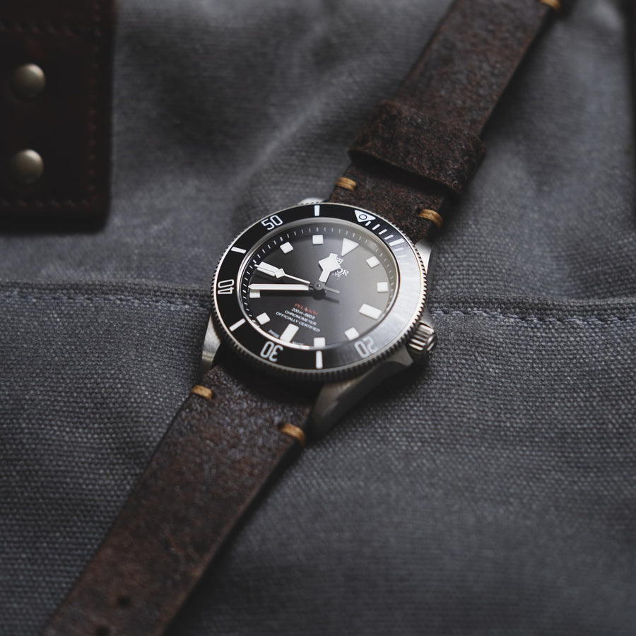 Two-Stitch Vintage Buffalo Leather Watch Strap - Two Stitch Straps