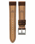 Full-Stitch Root Beer Leather Watch Strap - Two Stitch Straps